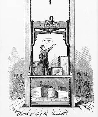 1851 yılında eşya asansörü