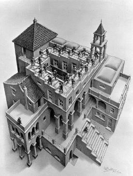 “Artan ve Azalan”, M.C Escher (1960).